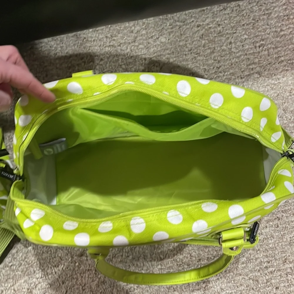 Green Polka Dot Storage Travel Bags